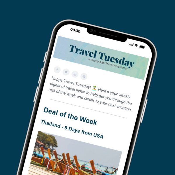 travel tuesday newsletter phone
