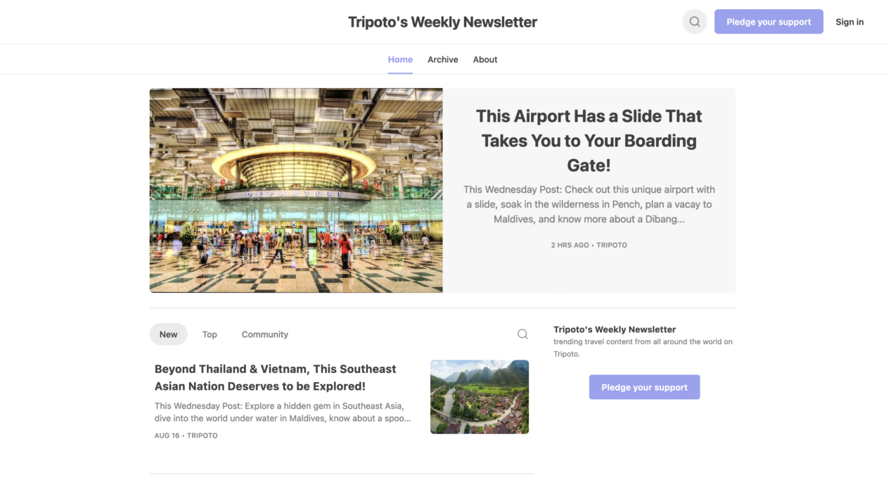 tripoto travel newsletter